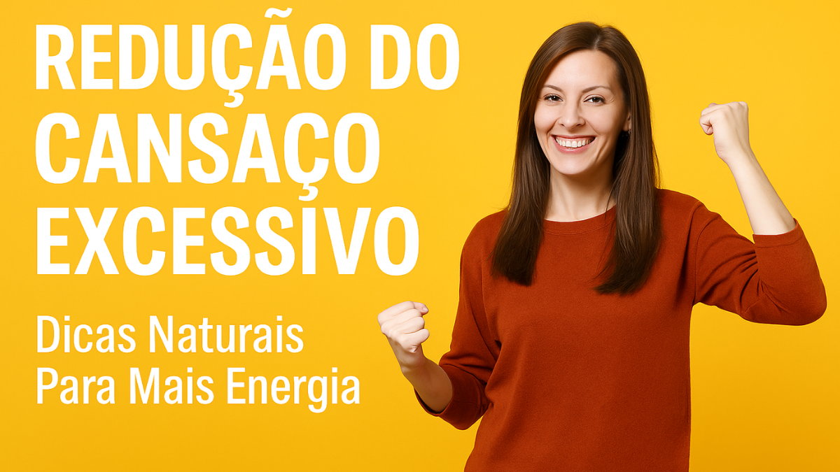 Mulher com expressão de vitória e alegria, simbolizando energia renovada após superar o cansaço físico e mental.