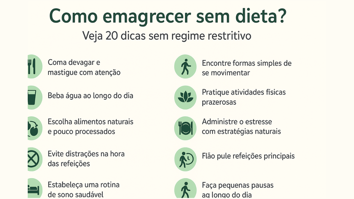Como emagrecer sem dieta? Veja 20 dicas sem regime restritivo