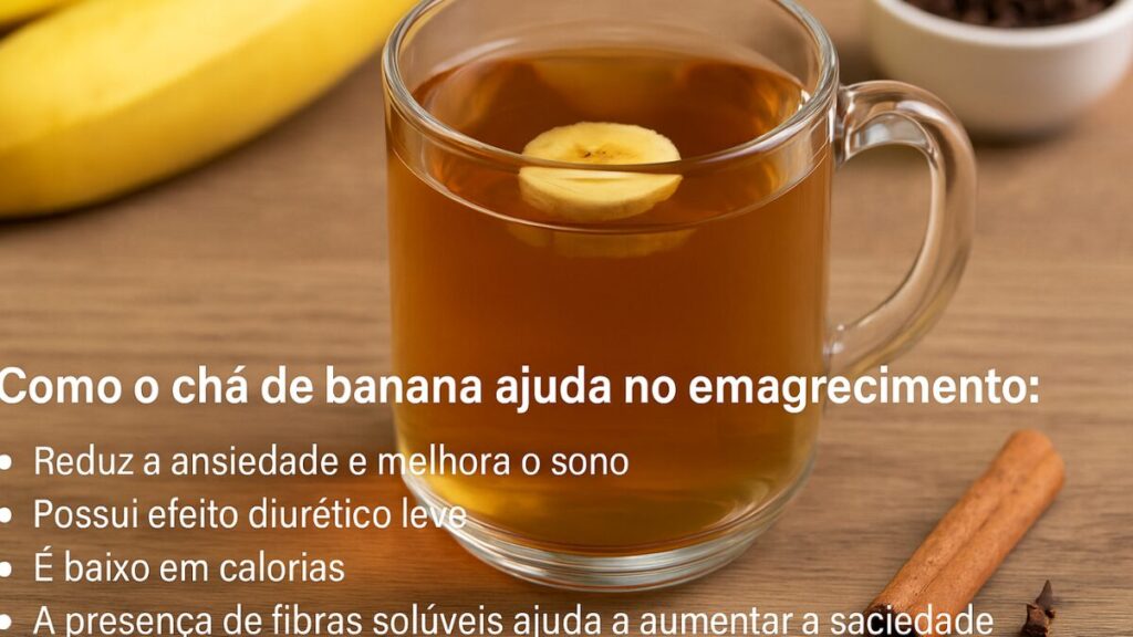 passo a passo para preparar chá de banana