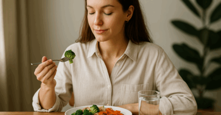 Comer com Atenção Plena no Almoço e Evitar Exageros