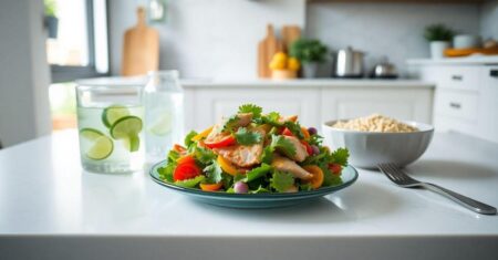 Almoço rápido com sobras saudáveis para dieta leve