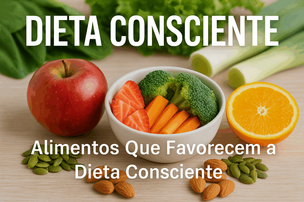 Frutas, legumes, castanhas e sementes frescas organizadas em mesa clara, representando opções naturais e nutritivas para uma alimentação equilibrada.