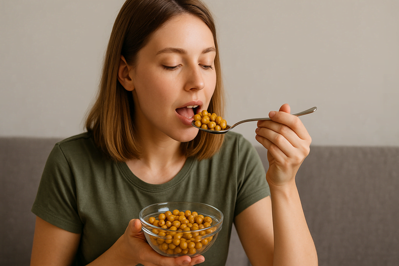 Pessoa analisando ovos e vegetais saudáveis sobre uma mesa de cozinha moderna, simbolizando como o alimento que acelera o metabolismo age no corpo.