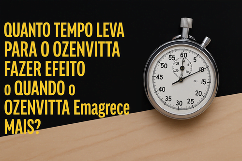 Cronômetro sobre superfície clara representando o tempo necessário para o suplemento OzenVitta começar a fazer efeito no processo de emagrecimento.