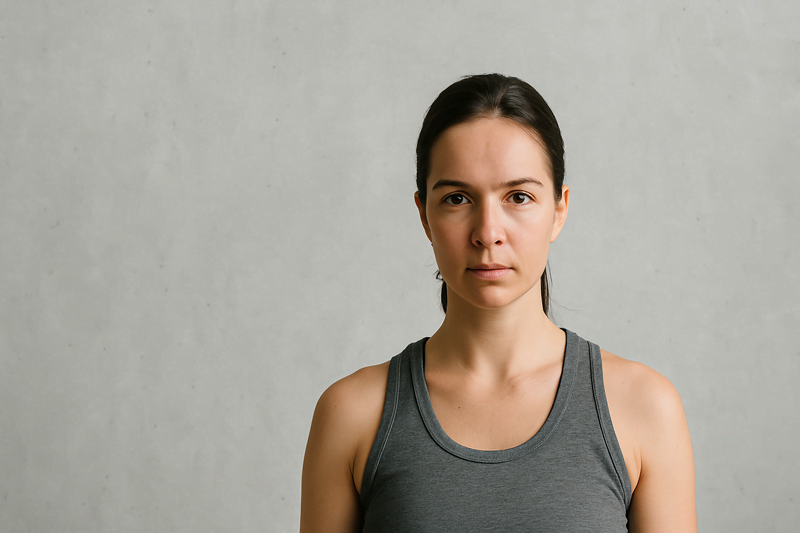 Mulher com expressão determinada representando a verdade sobre emagrecer e mudança de hábitos