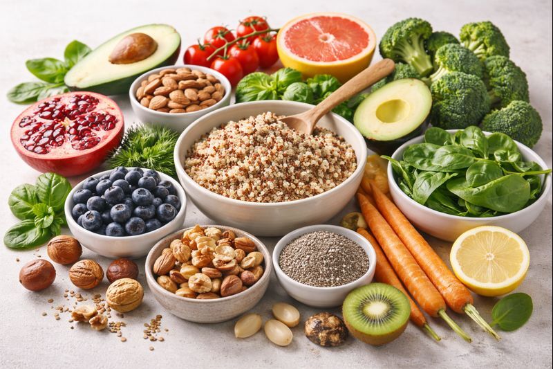 nutrientes essenciais para intestino e pele saudável