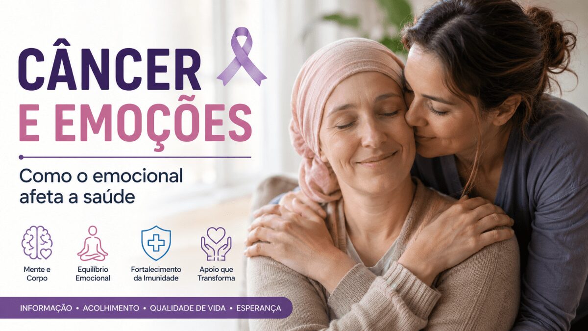 Paciente com câncer recebendo apoio emocional durante tratamento oncológico